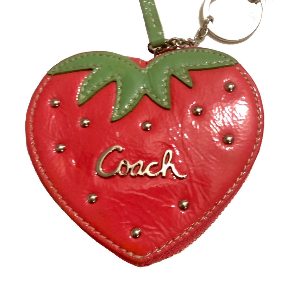 NWOT | Coach | Strawberry coin purse with keychain